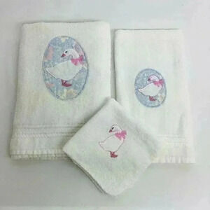 Fieldcrest Towel Set 3 PC Bath Towel Hand Towel & Fingertip Towel Bathroom VTG